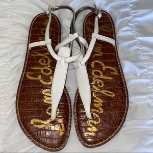 White sam edelman sandals